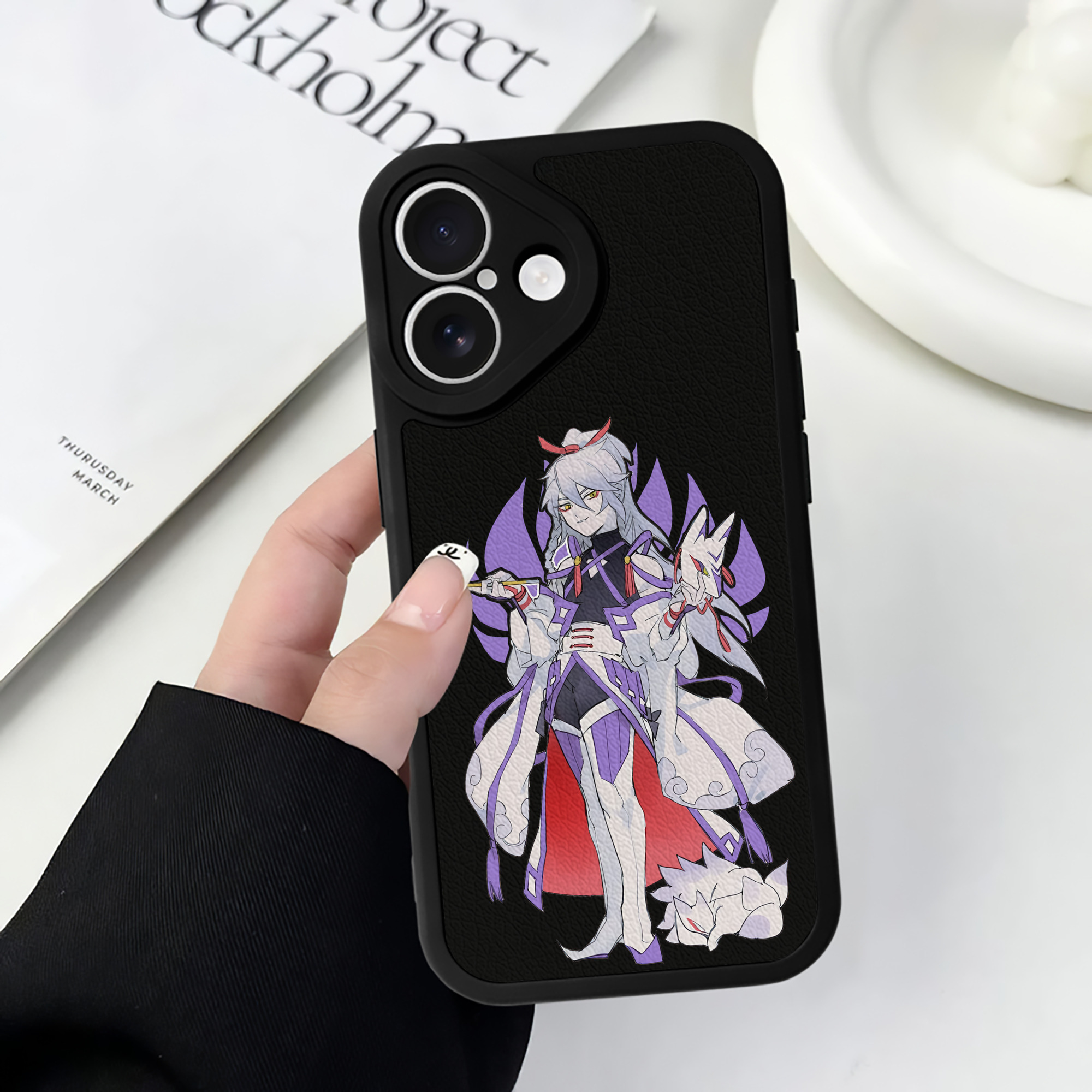 （画像用） 妖怪ウォッチ Yo-kai Watch 【iPhone 16シリーズ対応】シリコンスマホケース（レザー調） 材質：シリコン